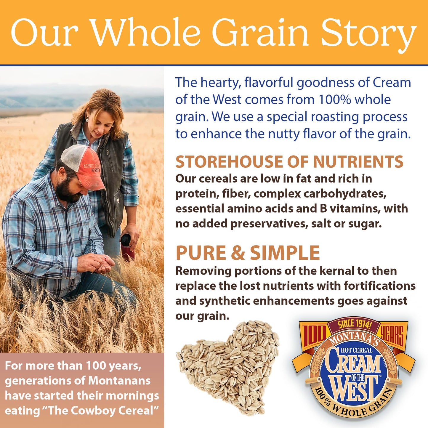 Cream Of The West 100% Organic Roasted Wheat Hot Cereal, 24 Oz