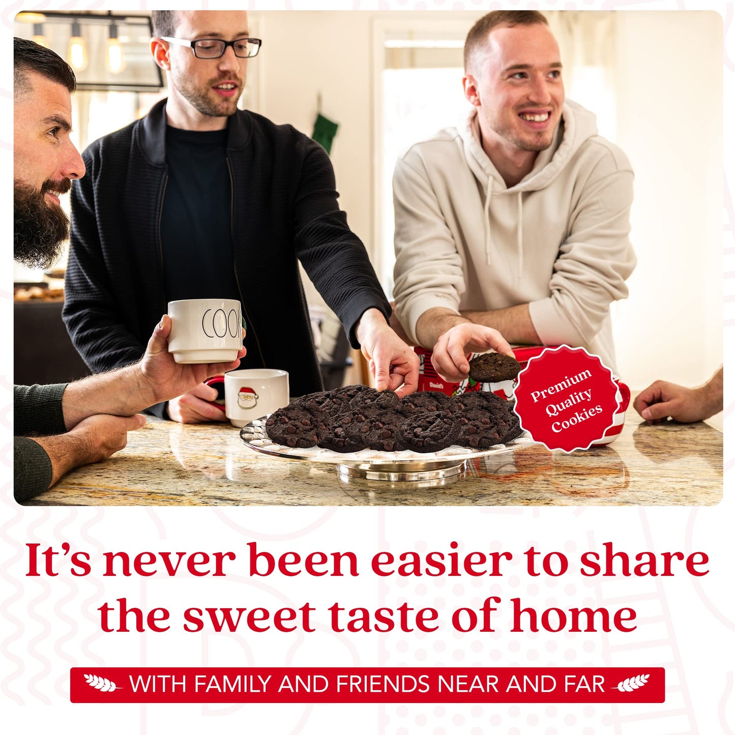 Davids Cookies Double Chocolate Chunk Cookies - Handmade Gourmet - 1lb All Natural Gift Basket