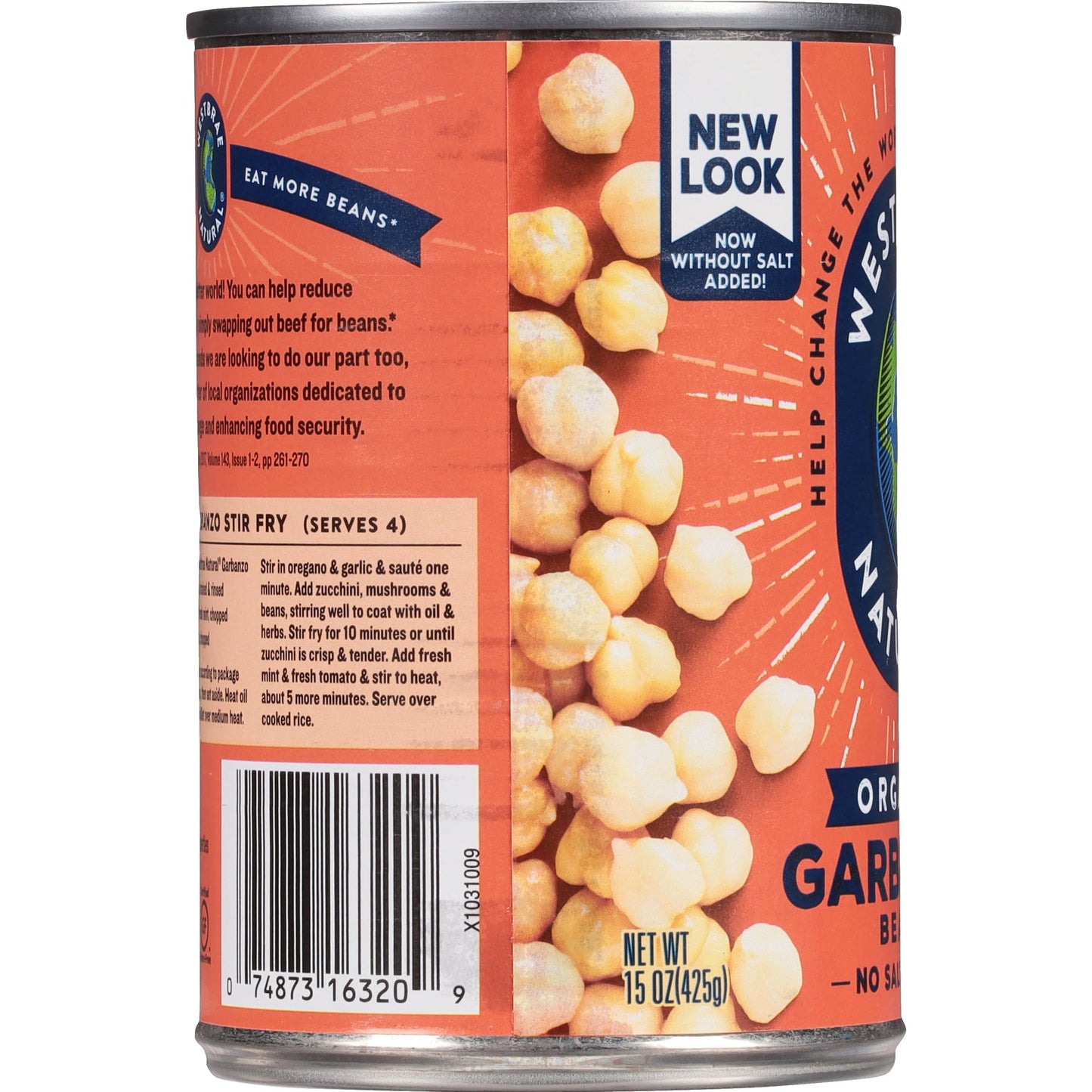 Westbrae Natural Organic Garbanzo Beans, 15 Oz