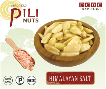 Pure Traditions Pili Nuts, Sprouted, Certified Paleo & Keto, Himalayan Salt, 14 oz