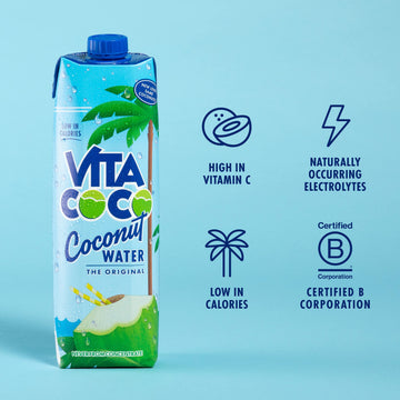 Vita Coco - Pure Coconut Water (1L X 12) - Naturally Hydrating - Packed With Electrolytes - Gluten Free - Full Of Vitamin C & Potassium