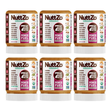 NuttZo Organic Power Fuel Crunchy 7 Nuts & Seeds Butter | Paleo and Keto Friendly, Peanut & Gluten Free, Vegan, and Kosher, no a