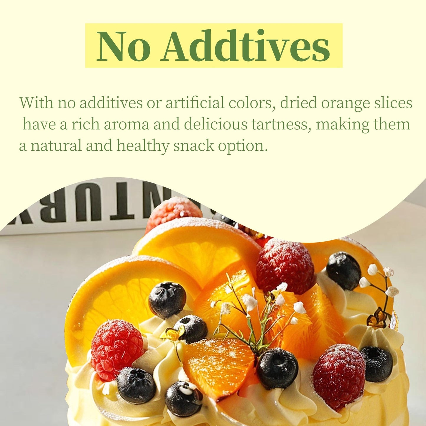 Dried Orange Slices, Dehydrated Orange Slices For Cocktails Garnish/Fruit Tea/Baking/Garland/Crafts, 100% Natural No Additives N