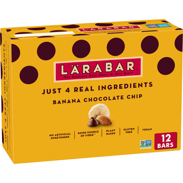 Larabar Banana Chocolate Chip Gluten Free Vegan Fruit & Nut Bars 12 ct