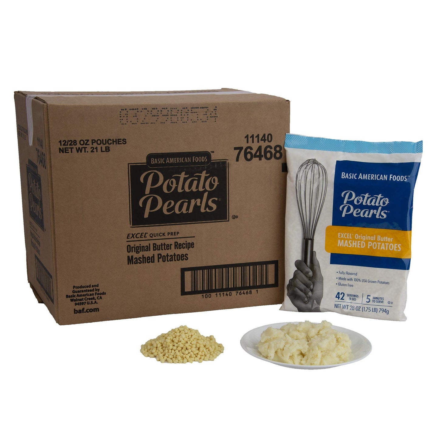 Basic American Foods Potato Pearls, Original Butter Mashed Potatoes, Large Size for Food Services and Restaurants, Easy To Prepa