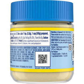 Wyler's Instant Bouillon Chicken Flavored Powder, 3.75 oz Jar - Convenient, Flavorful Seasoning for Cooking and Recipes