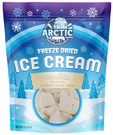 Arctic Farms Freeze Dried Ice Cream That Does Not Melt (Vanilla)