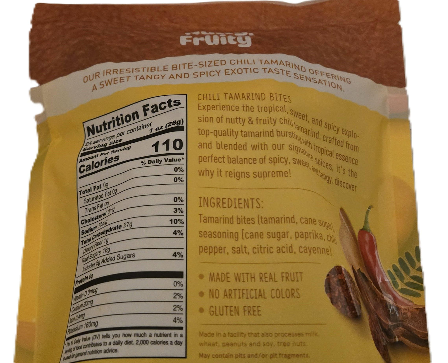 Nuttyfruit Tamarind Candy, Chili Tamarind Bites 24 Oz(680G) Each, Total 48Oz(1360G) (Pack 2)