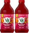 V8 Strawberry Banana Fruit and Vegetable Juice, 46 fl oz | 100% Juice | Pack of 2 | Bottle