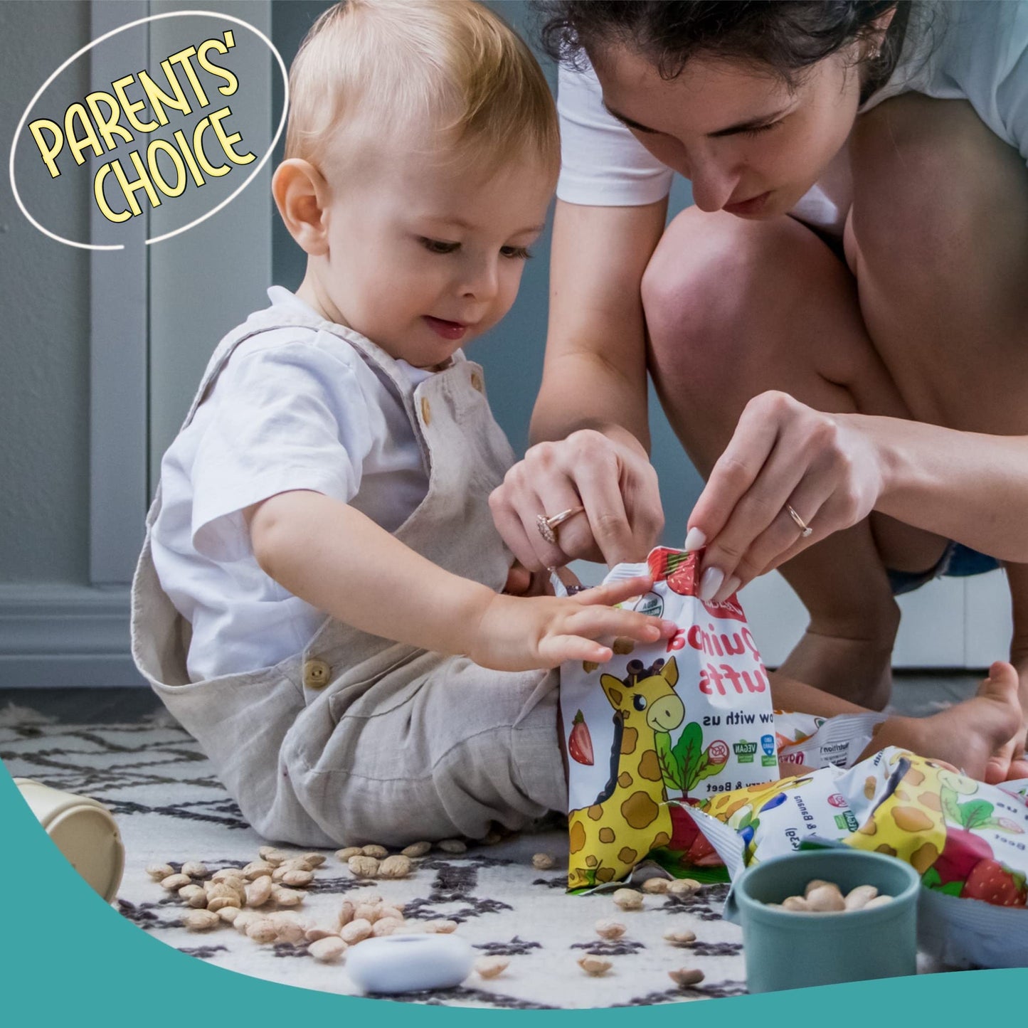 Awsum Snacks Variety Baby Puffs (4 Bags 1.5Oz Bags) - Happy Healthy Baby Snack - Natural Plant Based Puffed Snacks - Kosher Non