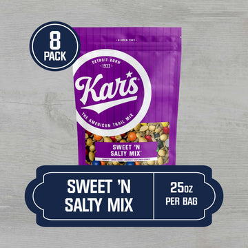 Kar'S Nuts Original Sweet N Salty Trail Mix, Resealable Pouch, Gluten-Free Snacks, 25 Oz, Pack Of 8