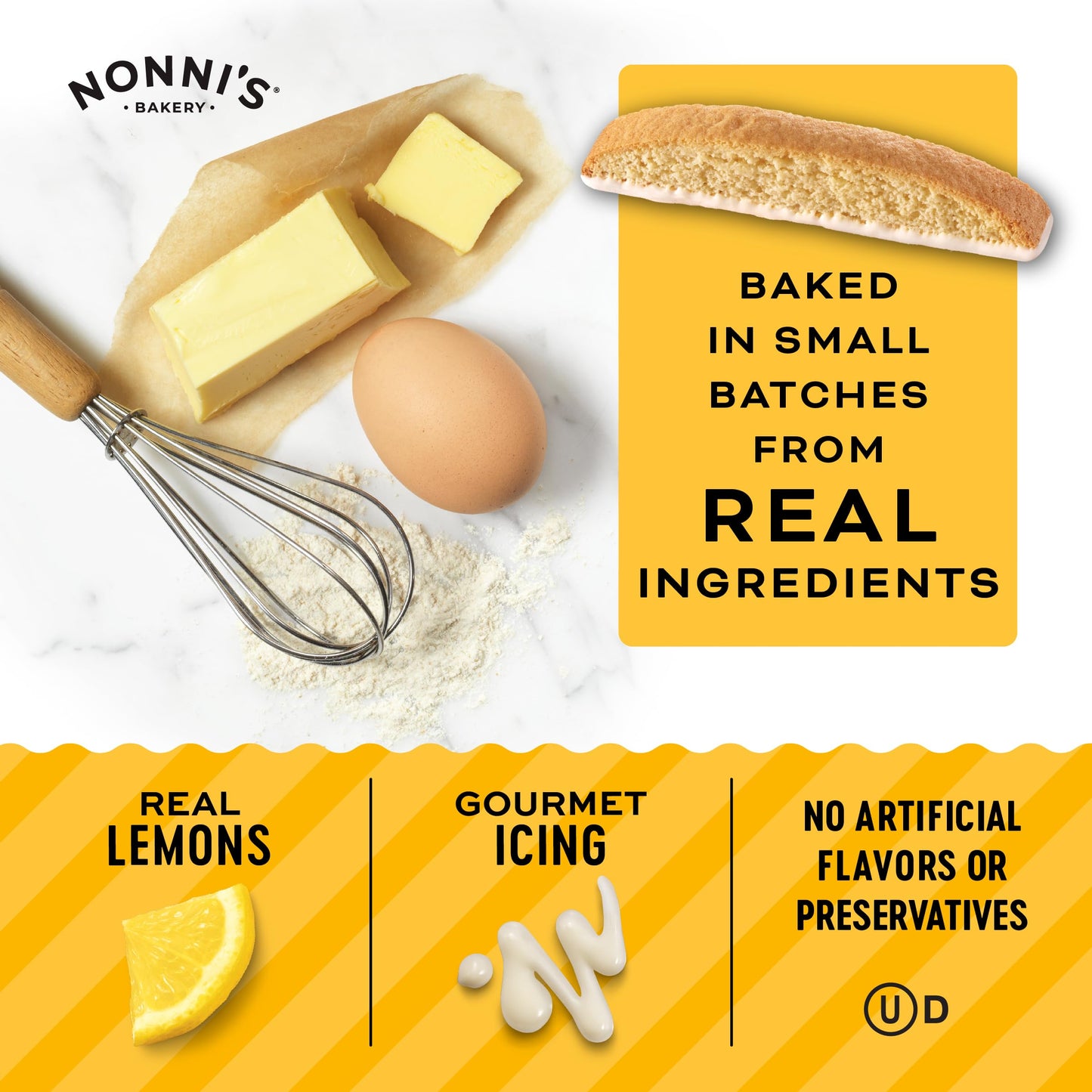 Nonni'S Limone Biscotti Italian Cookies - 6 Boxes Lemon Cookies - Biscotti Individually Wrapped Cookies - Lemon Italian Biscotti