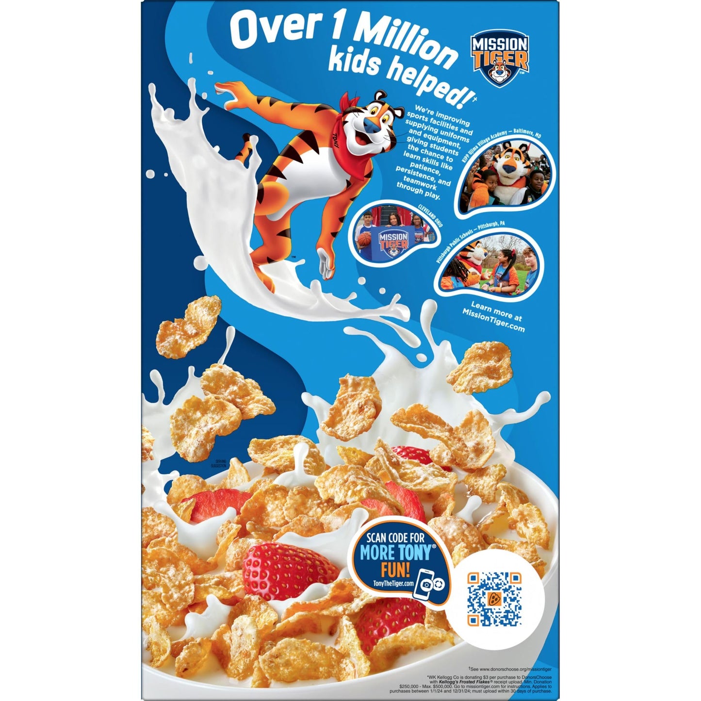 Kelloggs Frosted Flakes Breakfast Cereal, Fat Free, Family Size, 21.7 oz