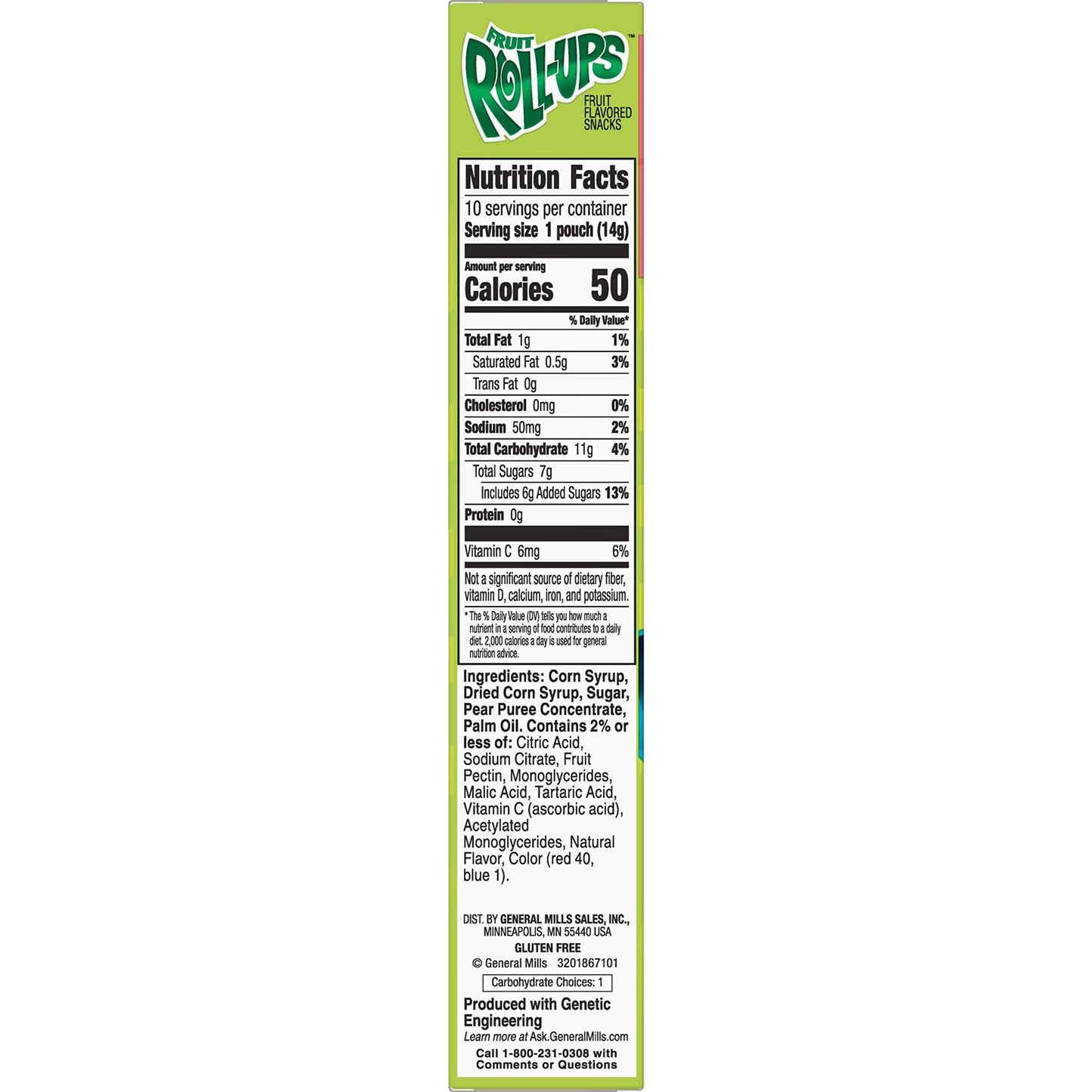 Betty Crocker Fruit Snacks, Sour Fruit Roll-Ups, 10 ct (Pack of 10)