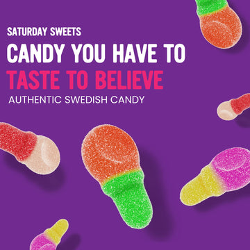Saturday Sweets Mini Dummies | Authentic Swedish Candy | Low Calorie & Non-Gmo, Gelatin Free, No High Fructose Corn Syrup | Rese