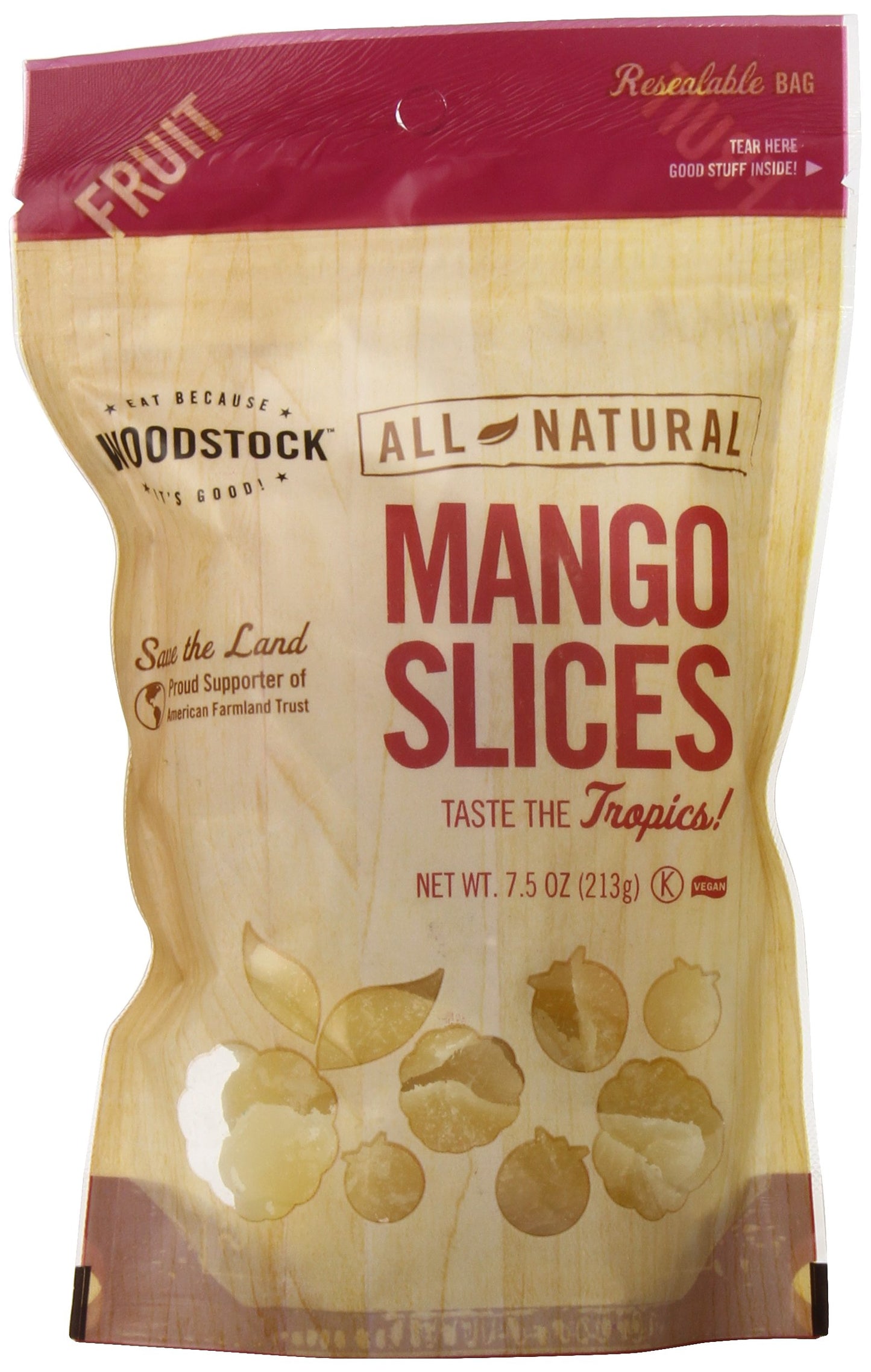Woodstock All-Natural Mango Slices Low Sugar 7.5 Ounce