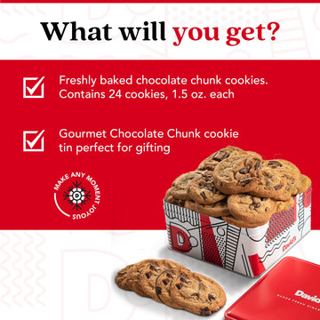 Davids Cookies 2lbs Chocolate Chunks Fresh Baked Cookies - Handmade and Gourmet Cookies - Delectable and Made with enhanced Ingredients - Cookie Gift Basket - Great Gift For All Occasions