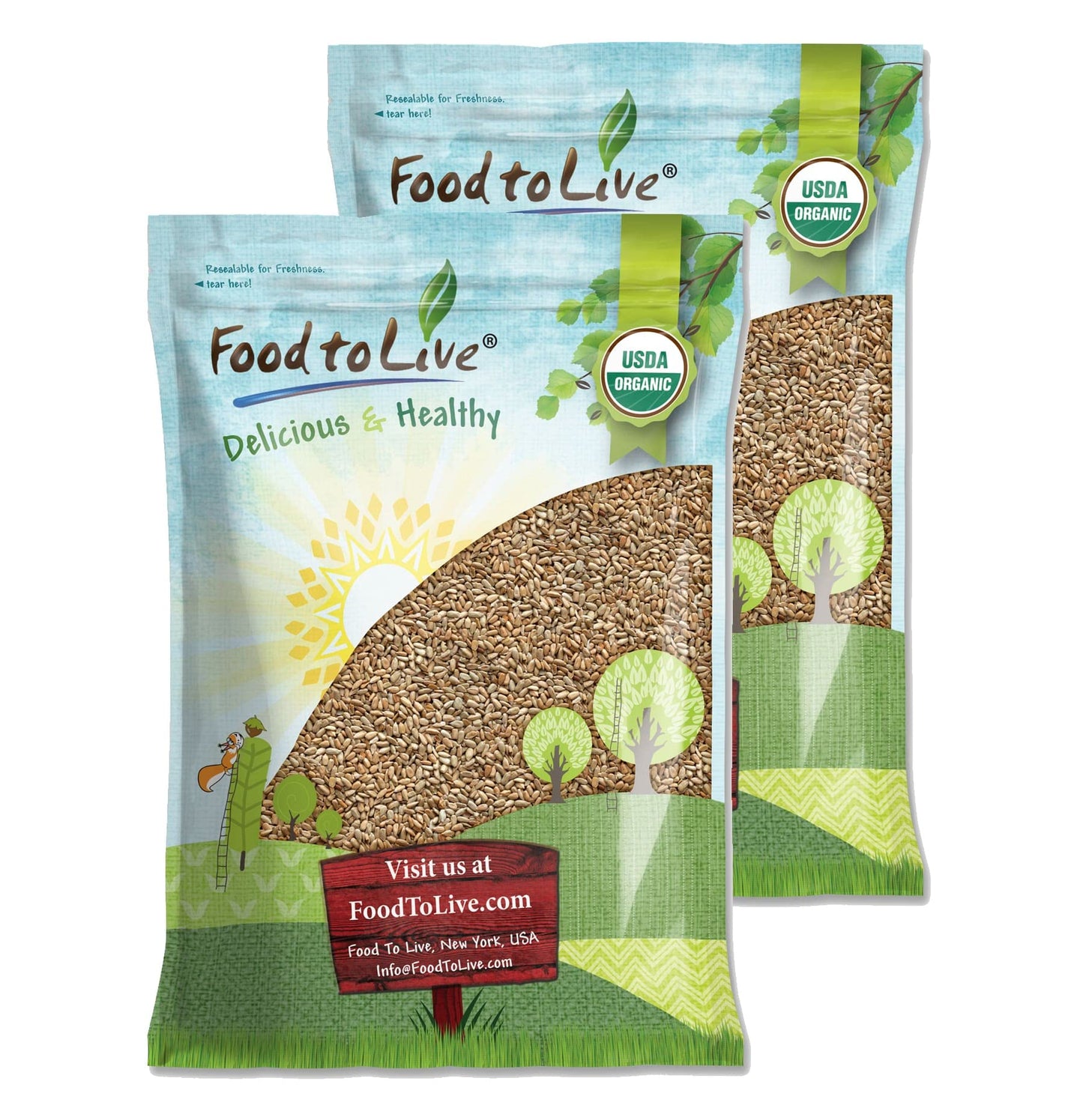 Food to Live Organic Dry Roasted Sunflower Seed Kernels, 16 Pounds - Non-GMO, Unsalted, Oven Roasted, No Oil Added, Hulled, No S