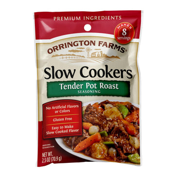 Orrington Farms Slow Cookers Seasoning Mix, 2.5 Oz, Tender Pot Roast, 30 Oz (Pack Of 12)