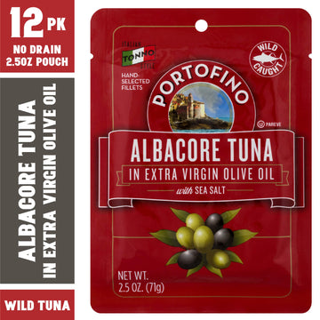 Portofino Albacore Tuna In Extra Virgin Olive Oil With Sea Salt, 2.5 Oz, Pack Of 12