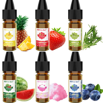 Food Flavoring Oil - Concentrated Candy Flavors, 6 Liquid Lip Gloss Flavoring Oil, Cotton Candy Pineapple Flavor Oil For Baking,