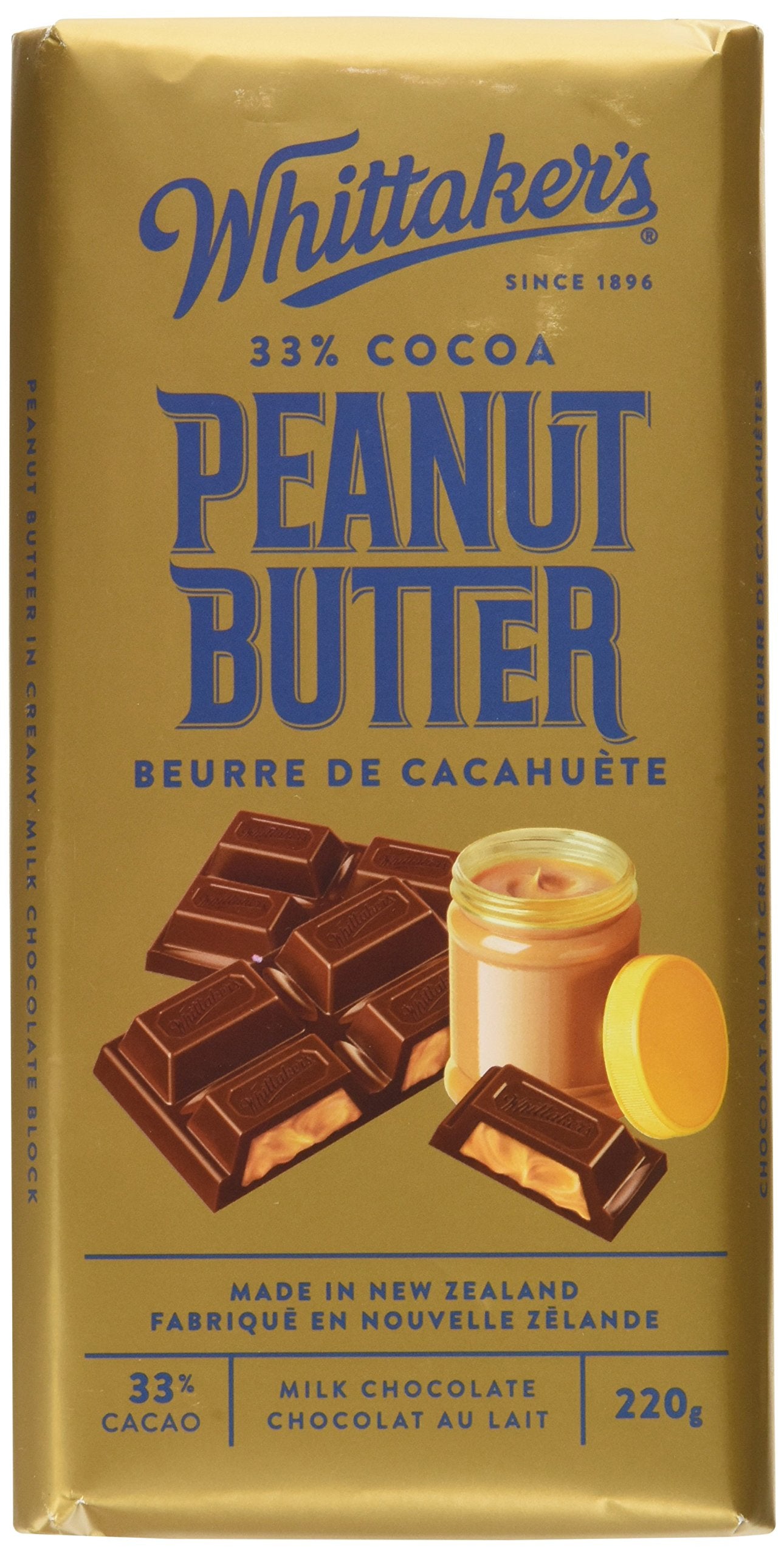 Whittakers Chocolate Block 200g (Made in New Zealand) (Peanut Butter)