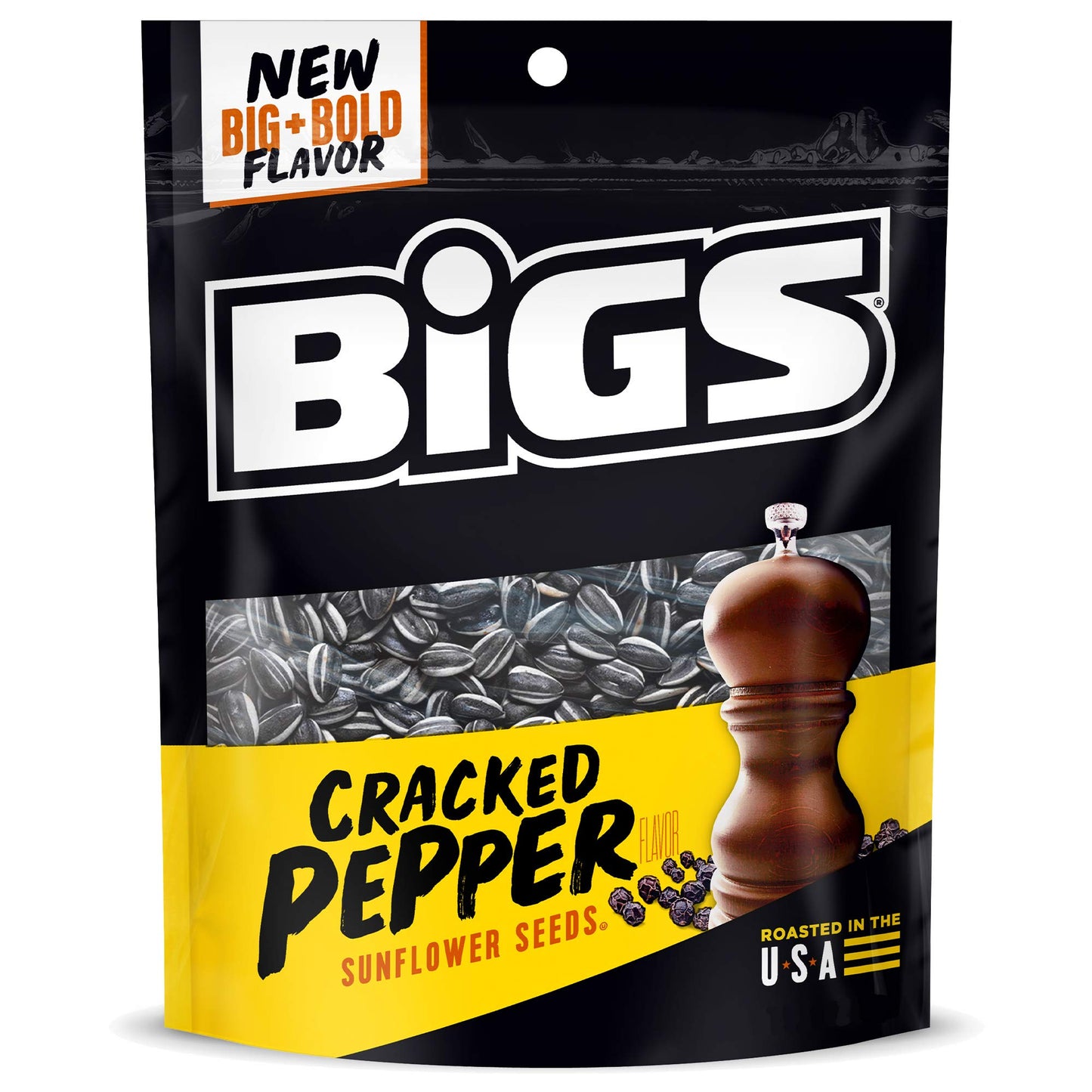 BIGS Sunflower Seeds, Cracked Pepper Flavor, Baseball Stocking Stuffer, 5.35 oz. (Pack of 12)