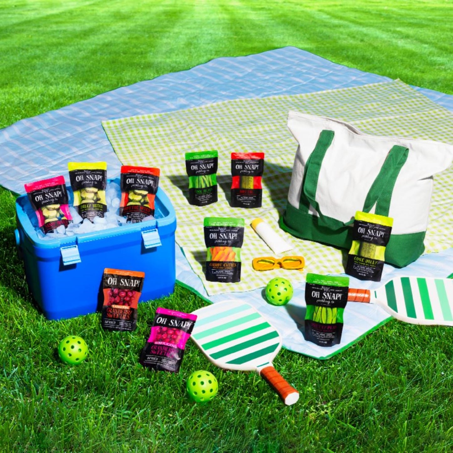 Oh Snap! Sassy Bites (12 Pack) - Sweet Pickle Bites With A Little Kick - Fresh Packed Ready To Eat Sweet & Spicy Pickle - Gluten