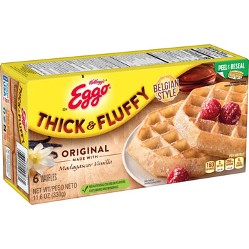 Eggo Thick And Fluffy Original Waffles, Frozen Breakfast, 11.6 Oz 6 Count