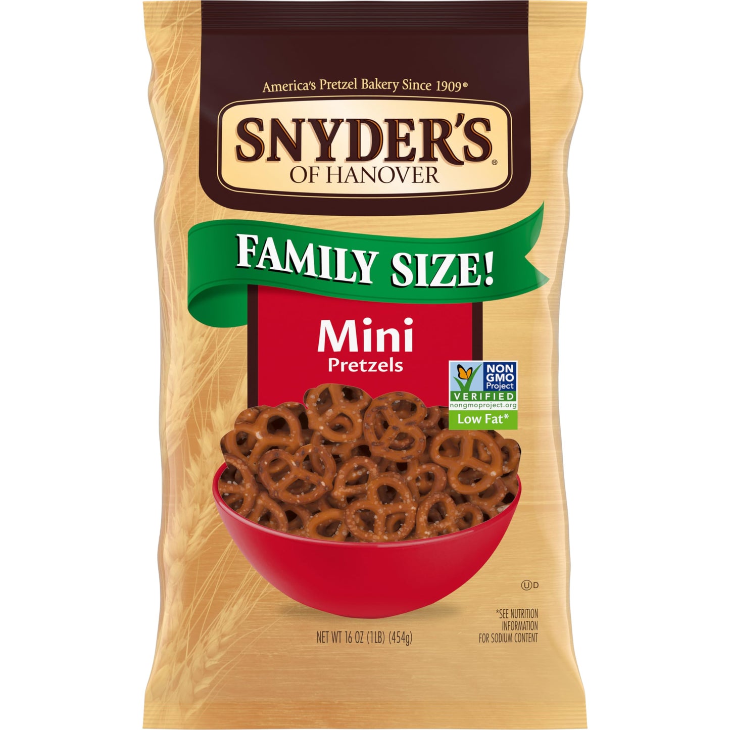 Snyder'S Of Hanover Pretzels, Mini Pretzels, Family Size 16 Oz