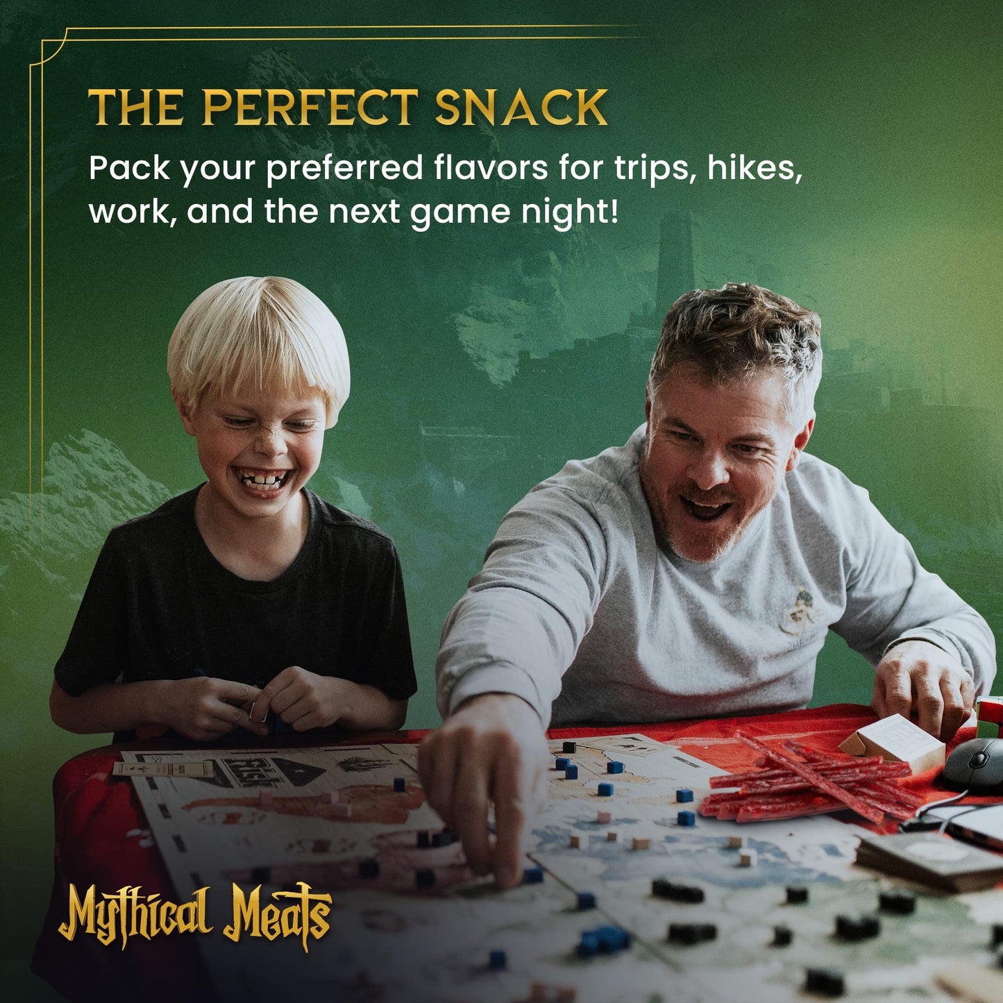 Mythical Meats Humanoid Exotic Game & Beef Sticks - Individually Wrapped Beef Jerky Sticks - Keto Friendly High Protein Meat Sna
