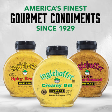 Inglehoffer Creamy Dill Mustard, 9.75 Oz Squeeze Bottle - Gourmet Flavor for Sandwiches & Dips