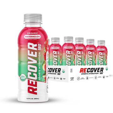 RECOVER 180 Organic Sports Hydration Drink, No Sugar Added, 20 Calorie Sports Beverage, Organic Flavors With Vitamins, Potassium