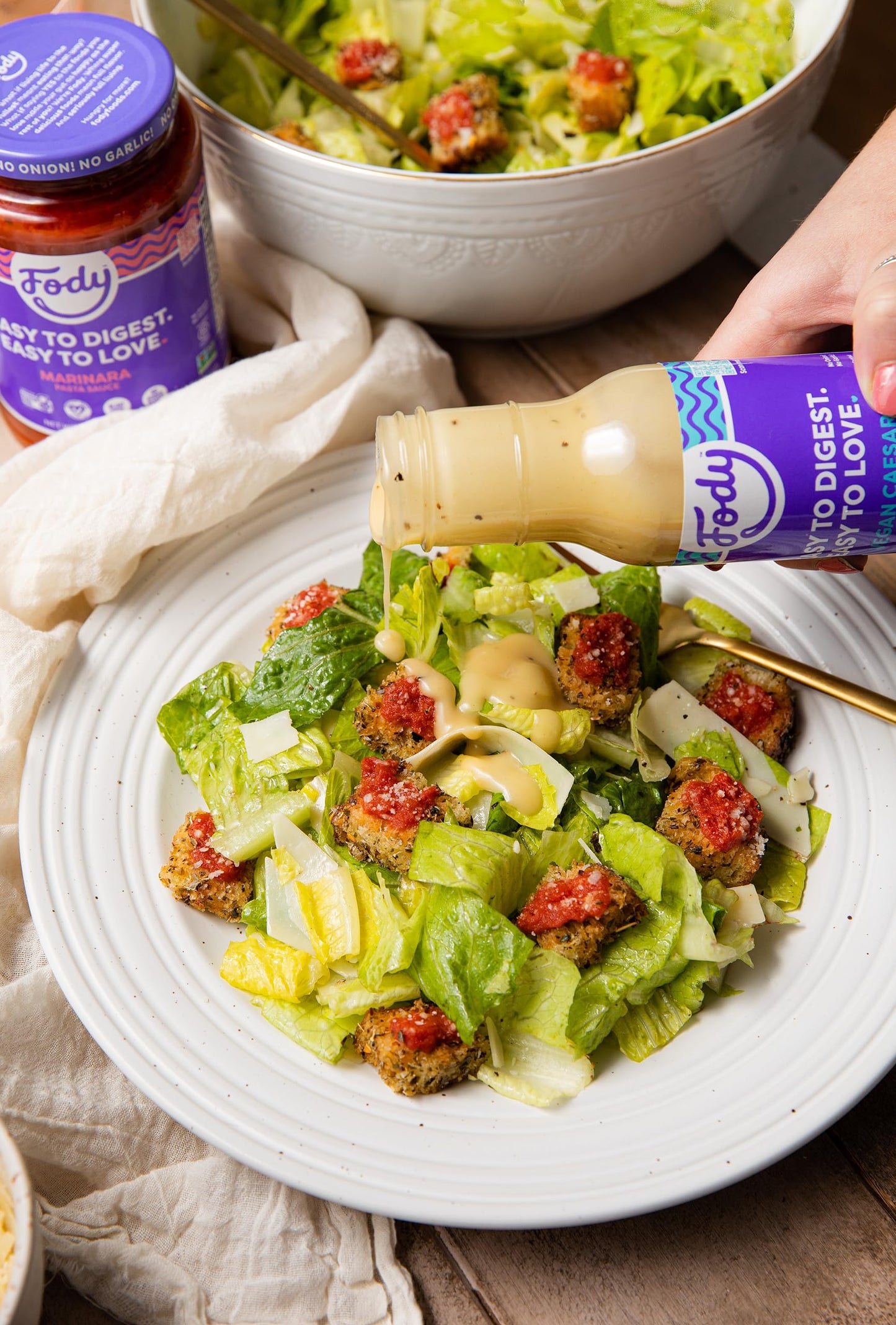 Fody Foods Vegan Caesar Salad Dressing, Low Fodmap Certified, Sensitive Recipe, Keto, Gut & Ibs Friendly, Non Gmo, 8 Ounce