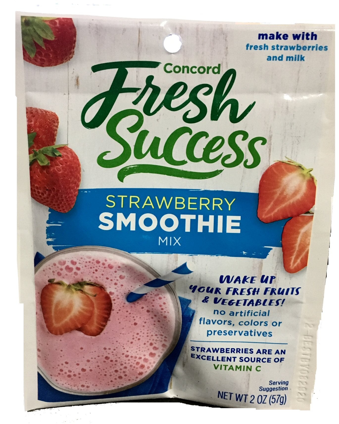 Concord Foods Strawberry Smoothie Mix, 2-Ounce Packages (Value Case Of 18 Packages)