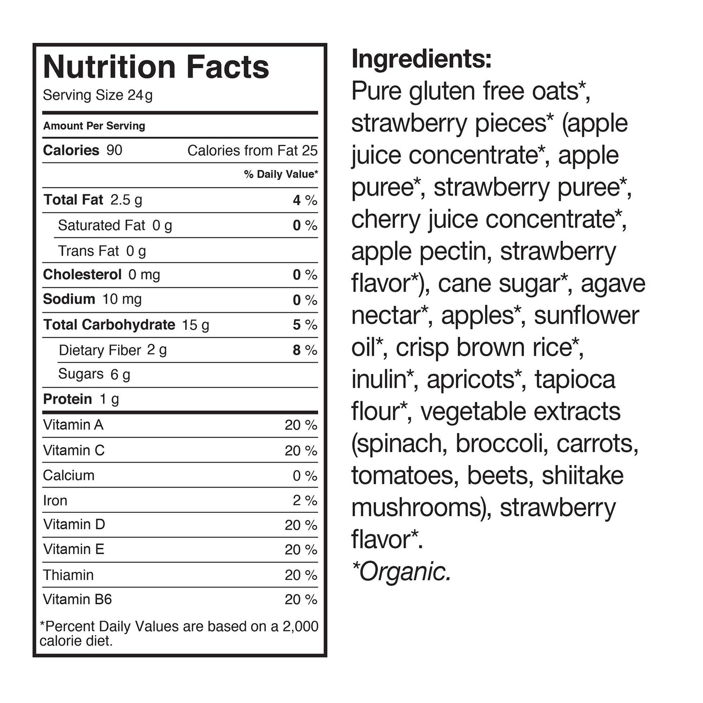 MadeGood Strawberry Granola Minis, 6 Pouches (3.5 oz/ea) Granola Clusters Made with Crunchy Oats and Juicy Strawberries; Conveni