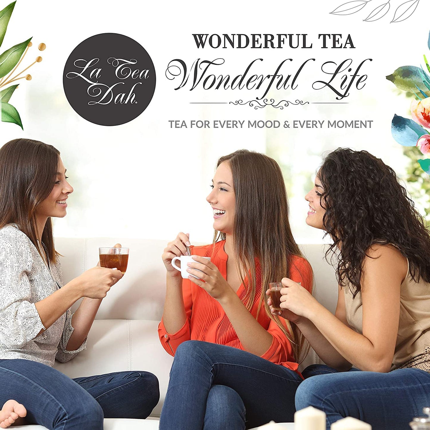 La Tea Dah Raspberry Oolong Tea Bags, Premium Fruit Blend with Apple & Hibiscus, 12 Sachets