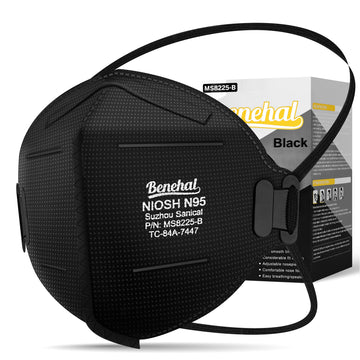 N95 Black Masks, 30 Pack Niosh Certified N95 Disposable Respirator 5 Layers Safety Breathable Mask With 95% Filtering Efficiency