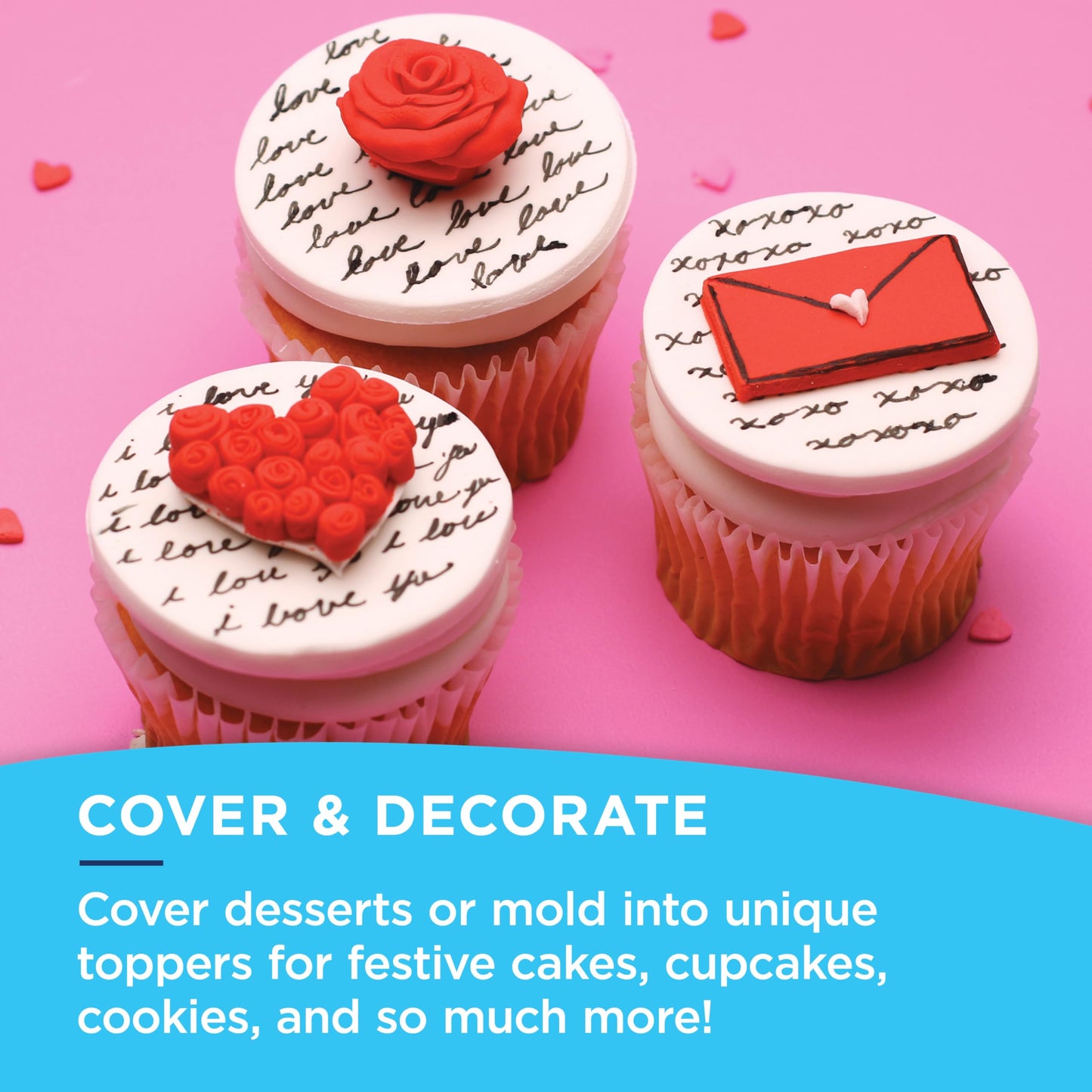 Satin Ice Red Fondant, Vanilla Flavor, 24 Ounces, Perfect for Cake Decorating