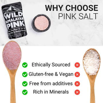 Wild Foods Organic Pink Himalayan Salt, Fine Ground Table And Cooking Salt, 16 Oz | 100% Real, Pure, Unrefined Pink Salt | 80+ M