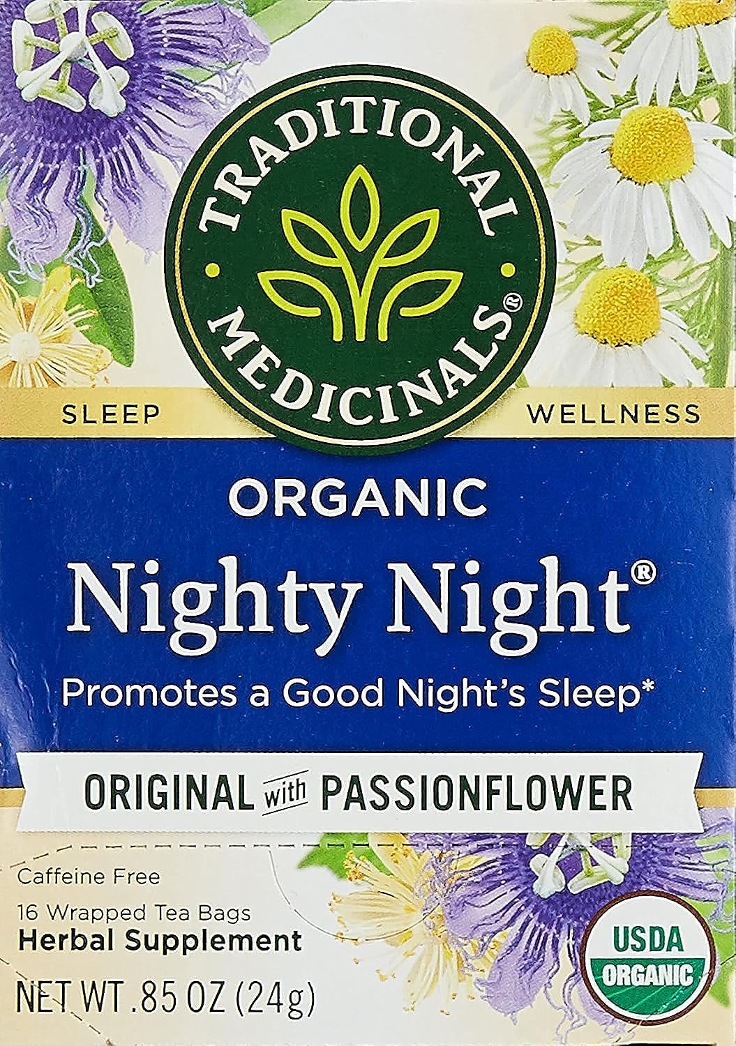 Traditional Medicinals Tea, Organic Nighty Night, Relax & Get a Good Nights Sleep, 16 Tea Bags