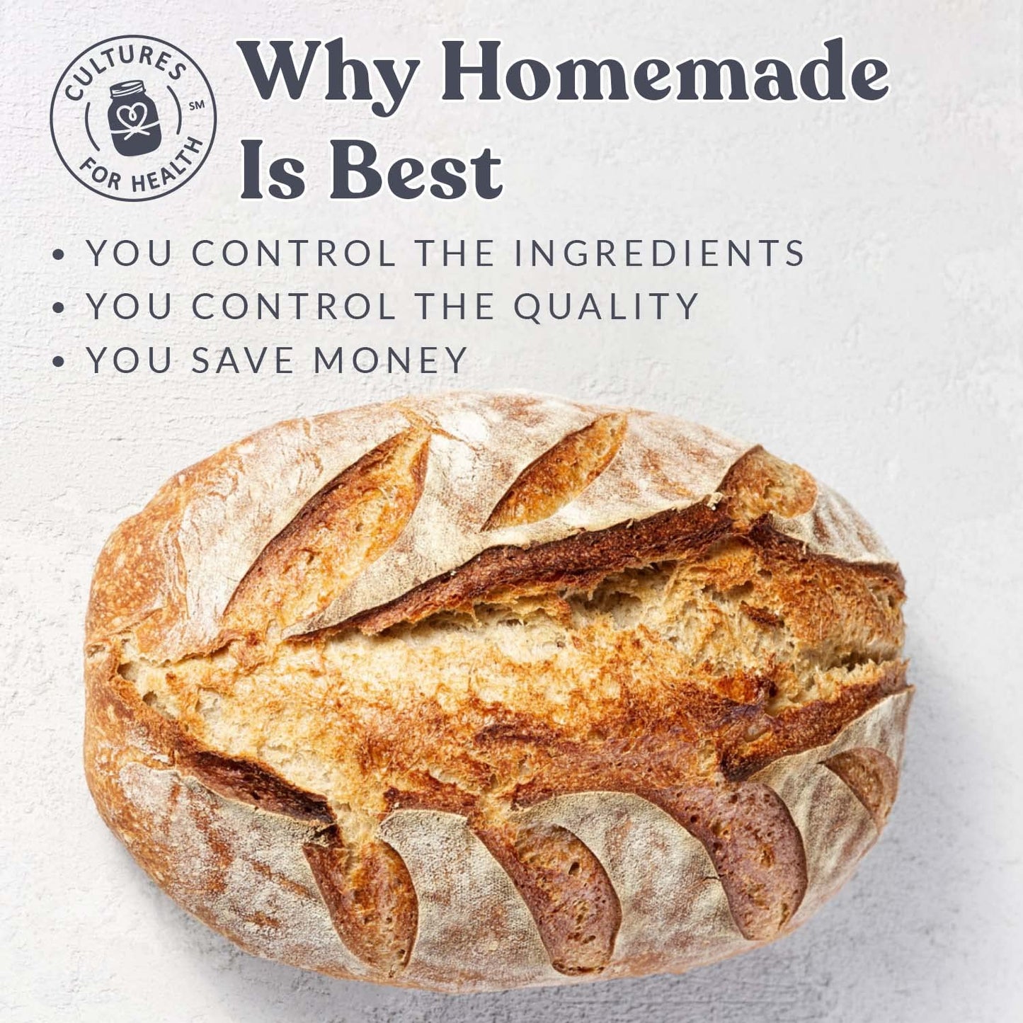 Cultures for Health Whole Wheat Sourdough Starter | Dehydrated Heirloom Culture for DIY Artisan Bread | Perfect for Muffins, Pan