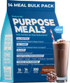 Purpose Meals Meal Replacement Shake, Grass Fed Whey Protein Isolate, Creatine, Electrolytes, 37.53 oz, Salted Chocolate Flavor