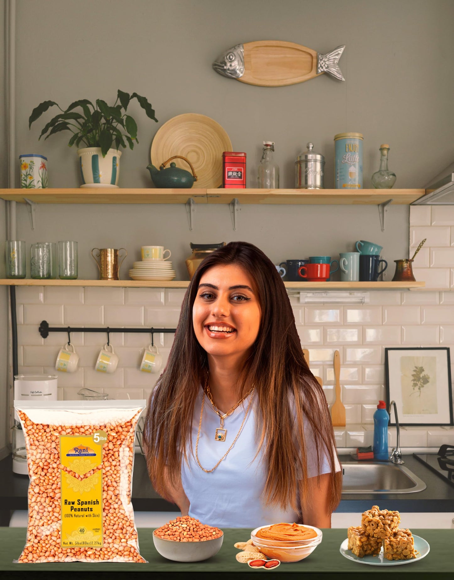 Rani Raw Spanish Peanuts 100% Natural With Skin (Uncooked, Unsalted) 80Oz (5Lbs) 2.27Kg Bulk ~ Vegan | Gluten Friendly | Fresh P