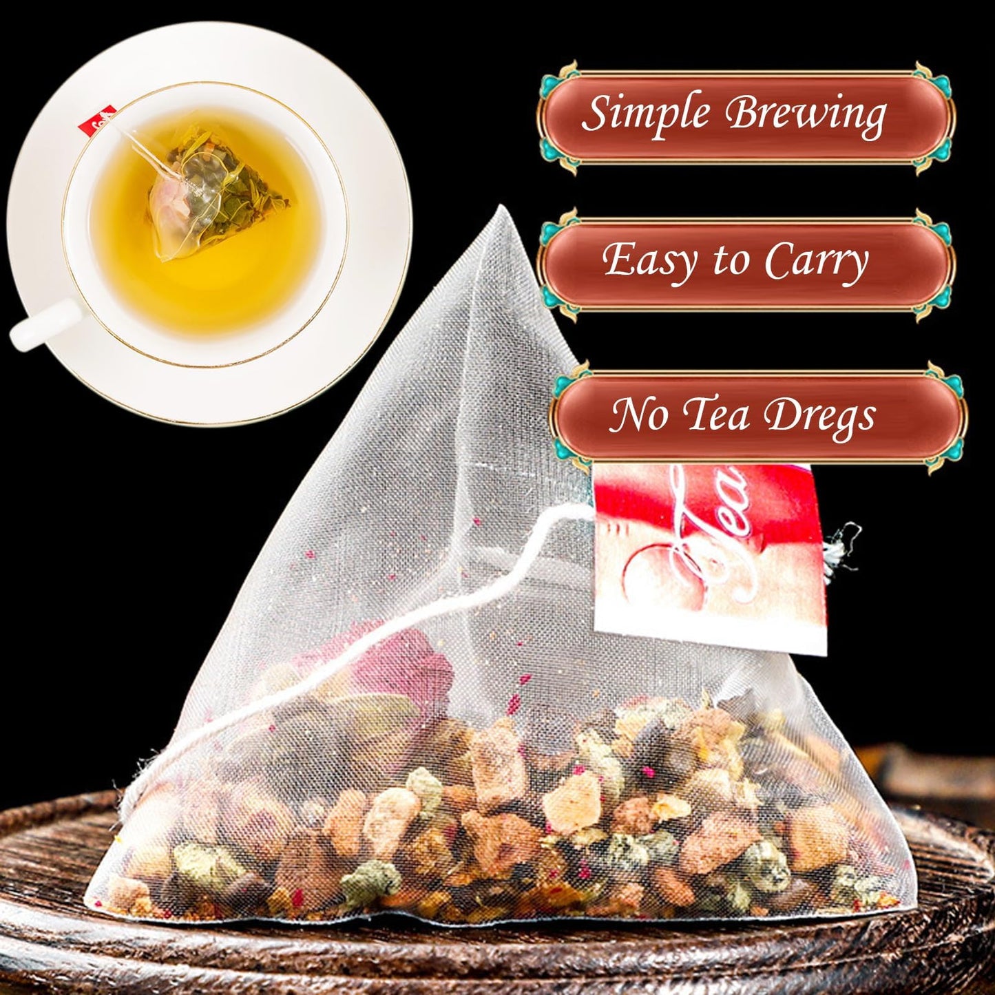 Regpem Winter Melon Lotus Leaf Tea - 20 Bags/Box, Herbal Teabag with Natural Blend, Chrysanthemum & Wax Gourd Ingredients