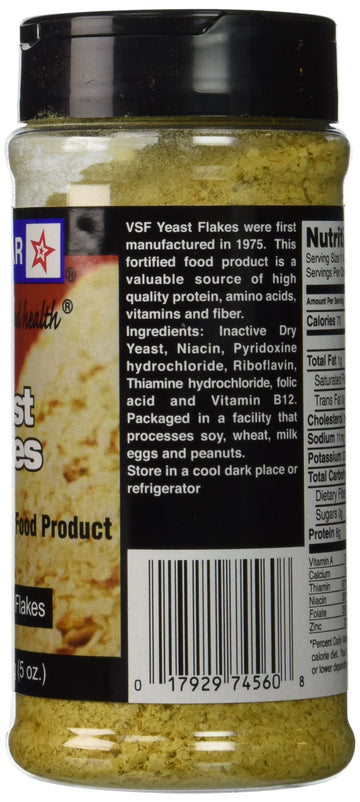 Red Star Nutritional Yeast - VSF Mini Flake -- 5 oz Each (Pack of 6)
