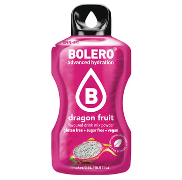 Bolero- Sugar Free Drink Mix Packets Dragon Fruit Flavors | Powdered Flavored Water Packets | 36 Small Sachet On The Go Packets