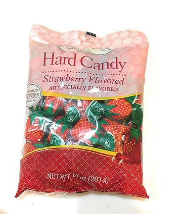 (1) 10 Oz Bag Coastal Bay Strawberry Flavored Hard Candy