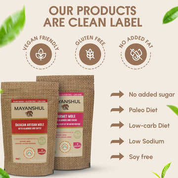 Mayanshul Healthy Red Mole Sauce | Mole Rojo Oaxaqueno | Superfood Ingredients | Fat Free, No Added Sugar, Low Carb, Low Sodium,