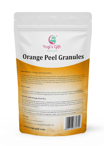 Dried Orange Peel 1 Lb | Rich Citrus Aroma And Flavour | Small Granules | Perfect For Tea, Cookies, Rye Breads, Seasoning & More